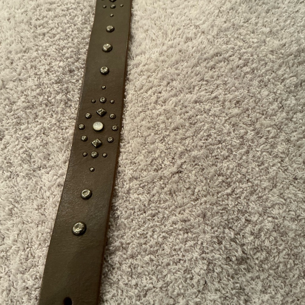 Lucky Brand olive Studded Belt
